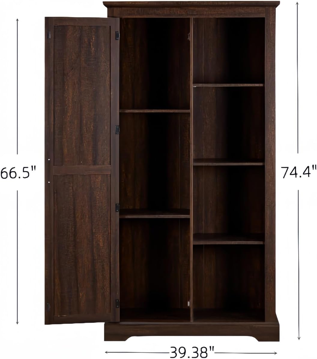 Retro Tall Storage Cabinet, Rustic Farmhouse Pantry Cupboard, for Kitchen Dining Living Room,for Kitchen Home