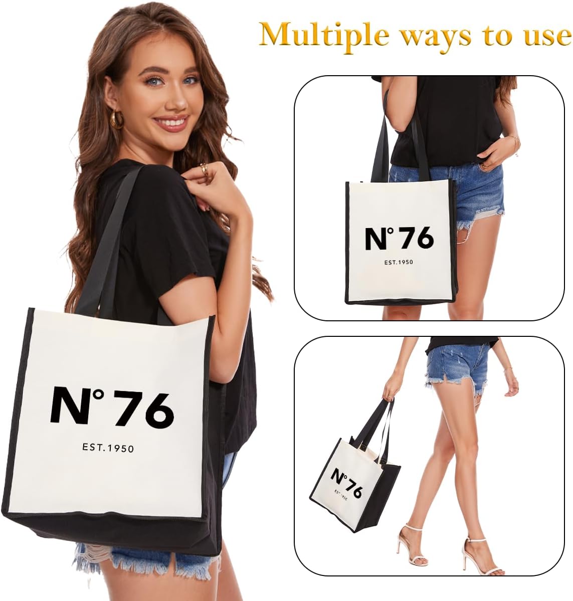 Birthday Gifts for Her Canvas Tote Bag Shopping Bags-2026