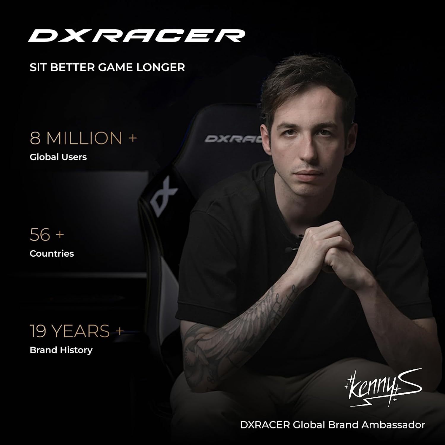 DXRacer Drifting Computer Gaming Chair - Ergonomic Office Chair with Adjustable Recline, Rocking, Cooling Gel Foam Headrest, 3D Armrests, Memory Foam Lumbar Support, Large, Black