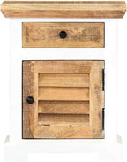 43.3 Inch Long Console Table with Drawer, 13.8 Inch Wide Hallway Table in Solid Mango Wood, 29.5 High Entryway for Living Room Storage
