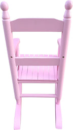Kids Rocking Chair Pink Wood Kids' Rocking Chairs Outdoor Childs/Toddler/Childrens Porch Rocker Chair Accent Rocker for Ages 2-8 Living Room,Bedroom,Balconies, Porches,Children's Rooms