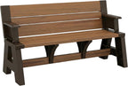 Convert-a-Bench Gen 1 2-in-1 Outdoor Convertible Bench to Picnic Table | Space-Saving, Weather-Resistant Patio Furniture for Yard, Deck, Garden | Easy Assembly & Durable Bench, Espresso