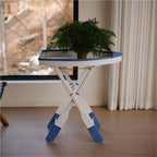Wooden Ship Shape Side Table, Small Tables for Small Spaces, End Table for Living Room, Bedroom, Balcony, Modern Creative Side Table, Foldable Accent Table with Oar Legs