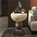 Corner Table, Fiberglass Coffee Table, Small Corner Desk, Creative Bedside Table, Decorative Side Table for Bedroom, Living Room, Balcony, Study