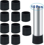 uxcell Cone Shaped Pads Table Chair Rubber Foot Cover 25mm Dia 10 Pcs Black