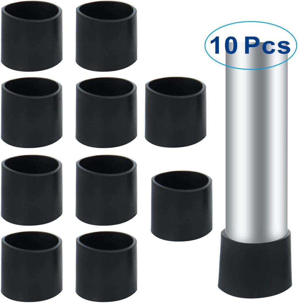 uxcell Cone Shaped Pads Table Chair Rubber Foot Cover 25mm Dia 10 Pcs Black