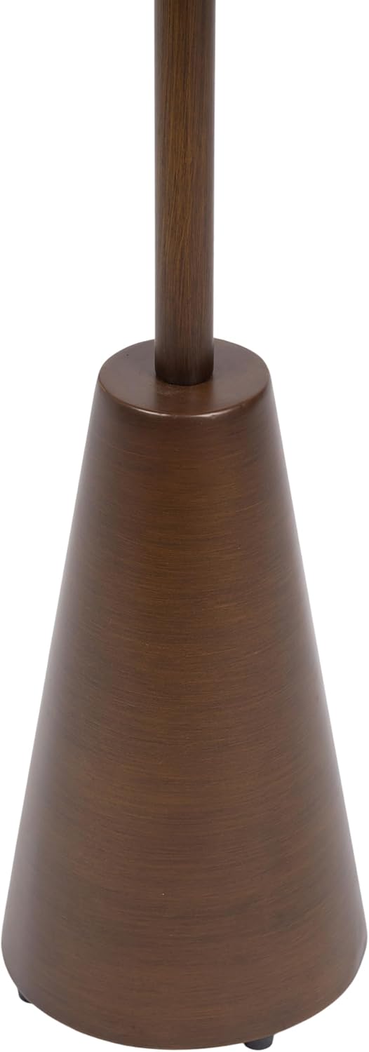 Kate and Laurel Sitara Modern Metal Circle Side Table, 14 x 14 x 24, Antique Brass, Unique Outdoor-Safe Round Metallic End Table for Use as Patio Accent Table or Pedestal Martini Table