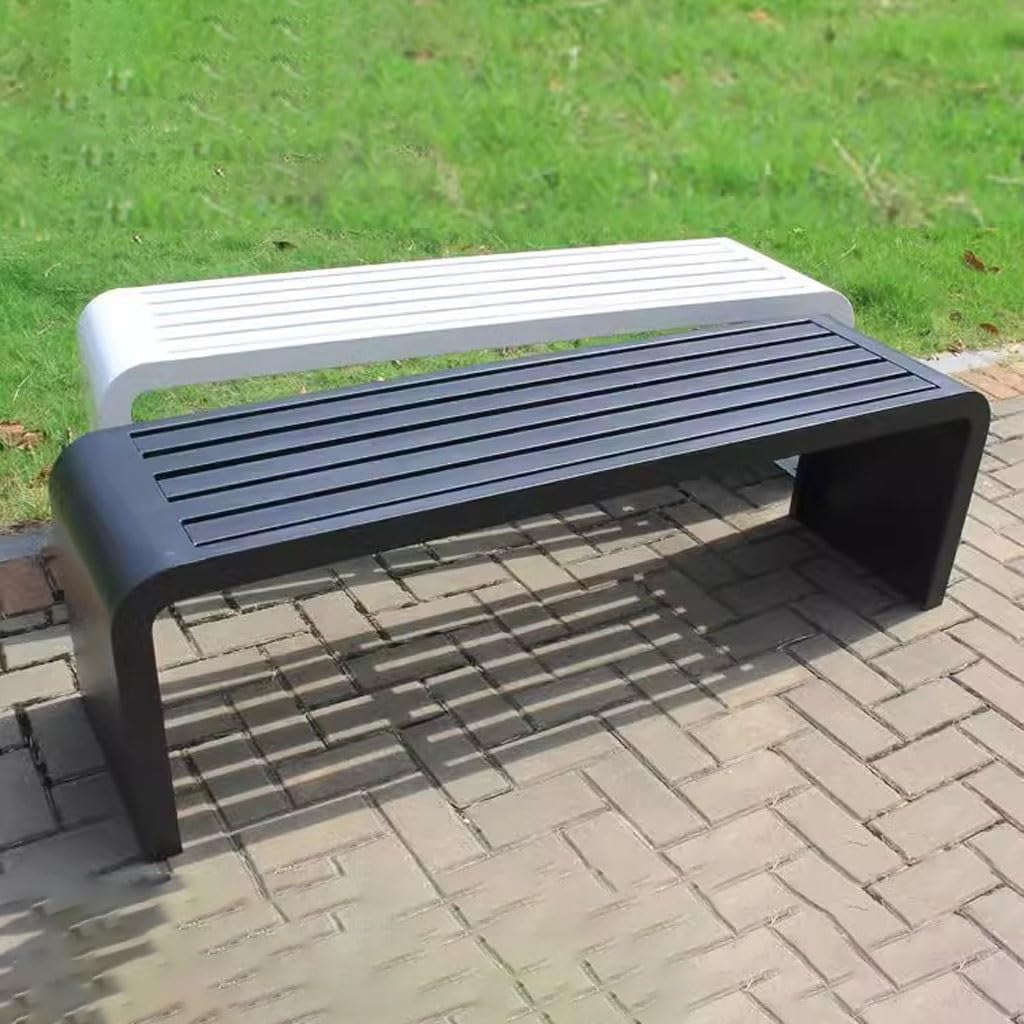 Patio Benches for Outdoors Full Iron Bench Park Chair Outdoor Courtyard Stainless Steel Leisure Seat Shopping Mall Rest Row Garden Benches for Outdoors