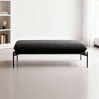 Modern Stainless Steel Bed end Stool Bedroom Resting Clothing Store Fabric Shoe Changing Entryway(Large)