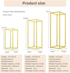31.5inch 2 pcs Column Vases Gold Centerpieces for Table Metal Flower Stand Gold Wedding Centerpieces for Tables Party Floral Stands for Flowers