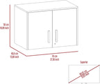 Farmhouse Pantry Storage Cabinet, Wall Cabinet Double Door, Three Internal Shelves,for Kitchen Home