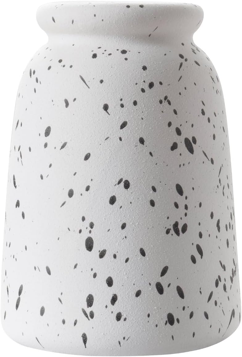 VCNY Home 6-Inch Speckled Matte Ceramic Decorative Vase, 2-Pack, Ivory