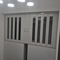 Folding Sliding Window with Handles, Acrylic Glass Bifold Design for Attic, Kitchen, Basement, Restrooms, PVC Accordion Door, Space-Saving Solution