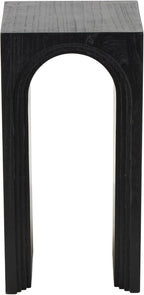 Deco 79 Wood Side End Accent Table Cutout Arch End Table, Side Table 12" x 12" x 24", Black
