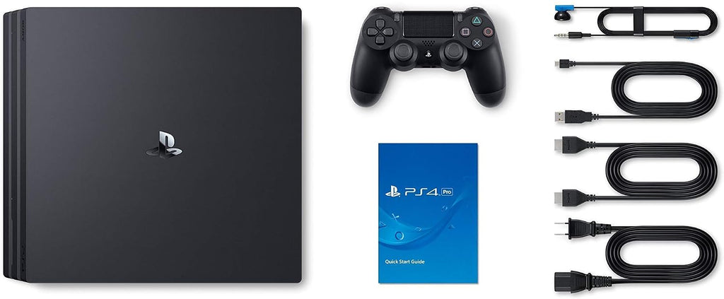 Sony PlayStation 4 Pro 1TB Two Controller Bundle: PlayStation 4 1TB Pro Console Jet Black, 2 DUALSHOCK 4 Wireless Controllers (Renewed)
