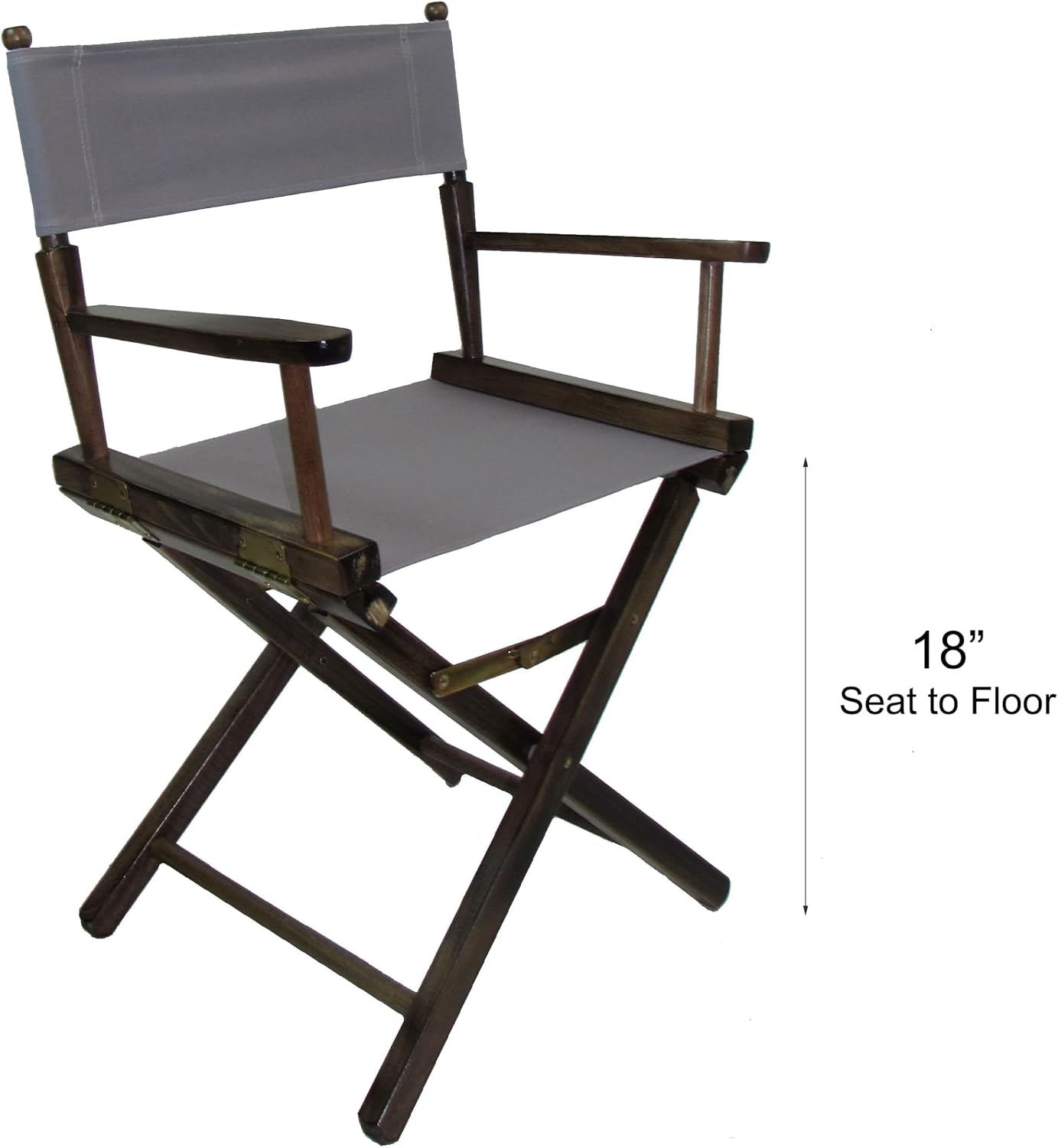 TLT Personalized Imprinted Contemporary 18 Inch Table Height Walnut Frame Director's Chair - Light Pink