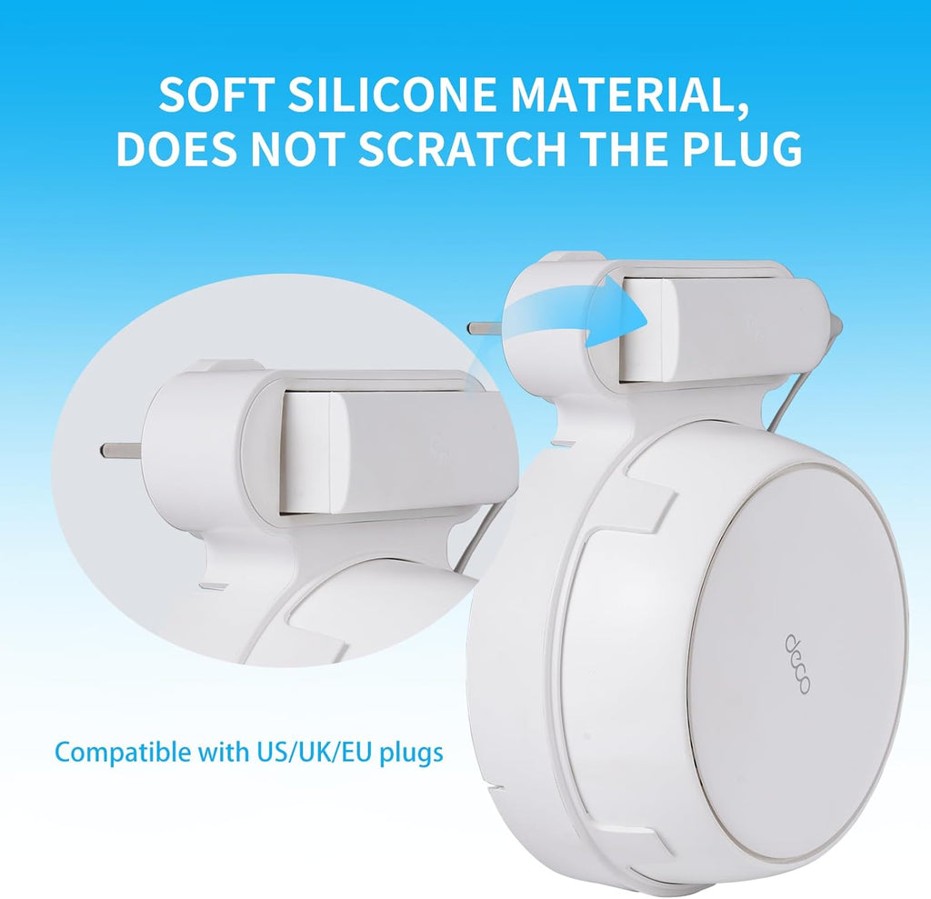 Wall Mount Bracket fo Deco WiFi 7, Router Wall Holder for TP-Link BE23/BE25/BE3600/BE5000, Cord Management and Space Saving.Easy Installation to TP-Link WiFi 7 System(3Pack)