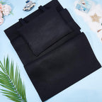 Beach Chair Replacement Cloth 146cmx43.2cm Lounge Chair Replacement Canvas Black Sling Chairs Replacement Fabric with Pillow for Sunbathing Courtyard Garden Beach