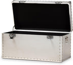 Baxton Studio Serge 13.98-inch High Storage Trunk, Silver