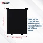 BCW Magazine & Document Bin Partitions - 6 Pack | Smooth Black Plastic Finish, Works With Adhesive Labels | Magazine Dividers Fit Magazine & Document Bin | Magazine Storage Accessories