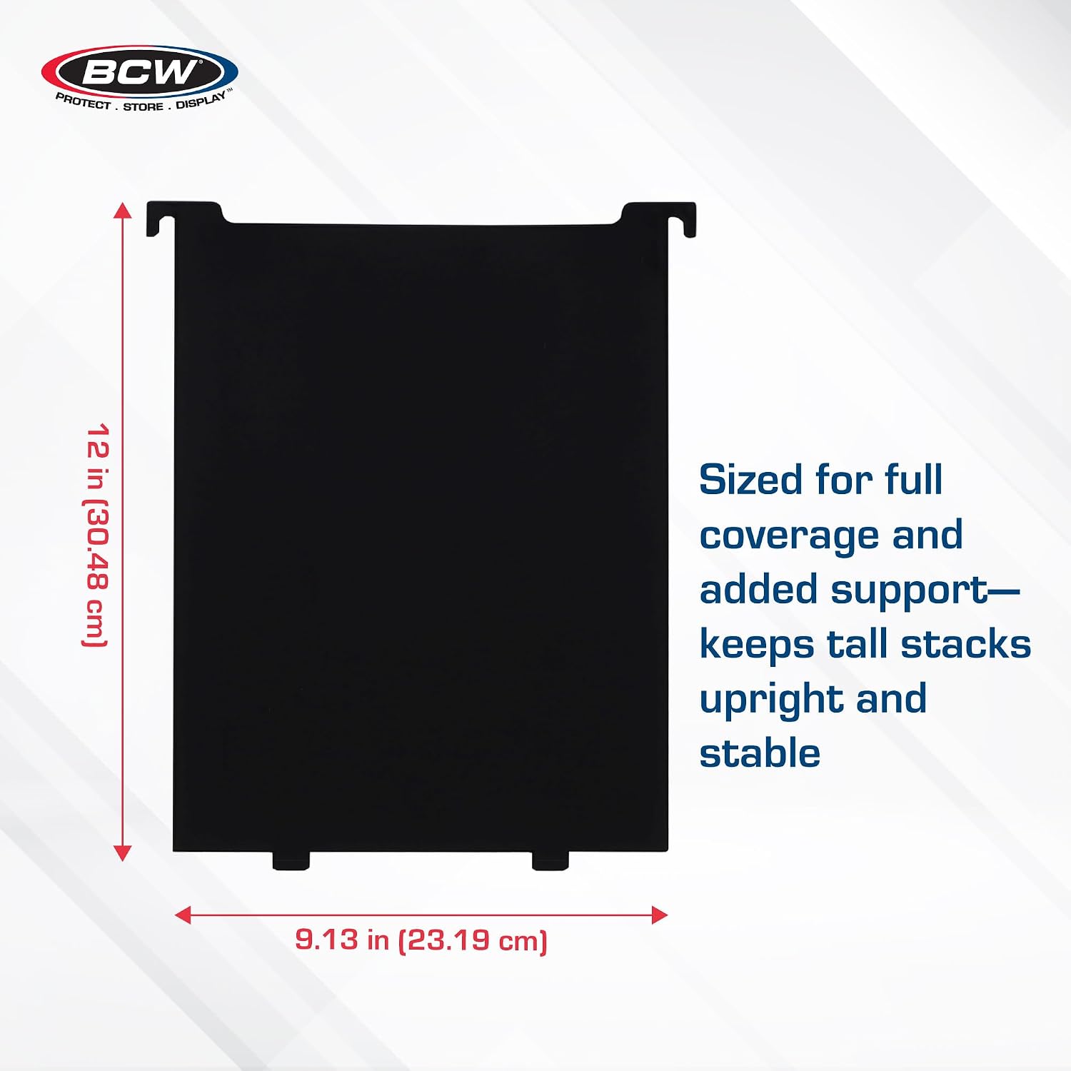 BCW Magazine & Document Bin Partitions - 6 Pack | Smooth Black Plastic Finish, Works With Adhesive Labels | Magazine Dividers Fit Magazine & Document Bin | Magazine Storage Accessories