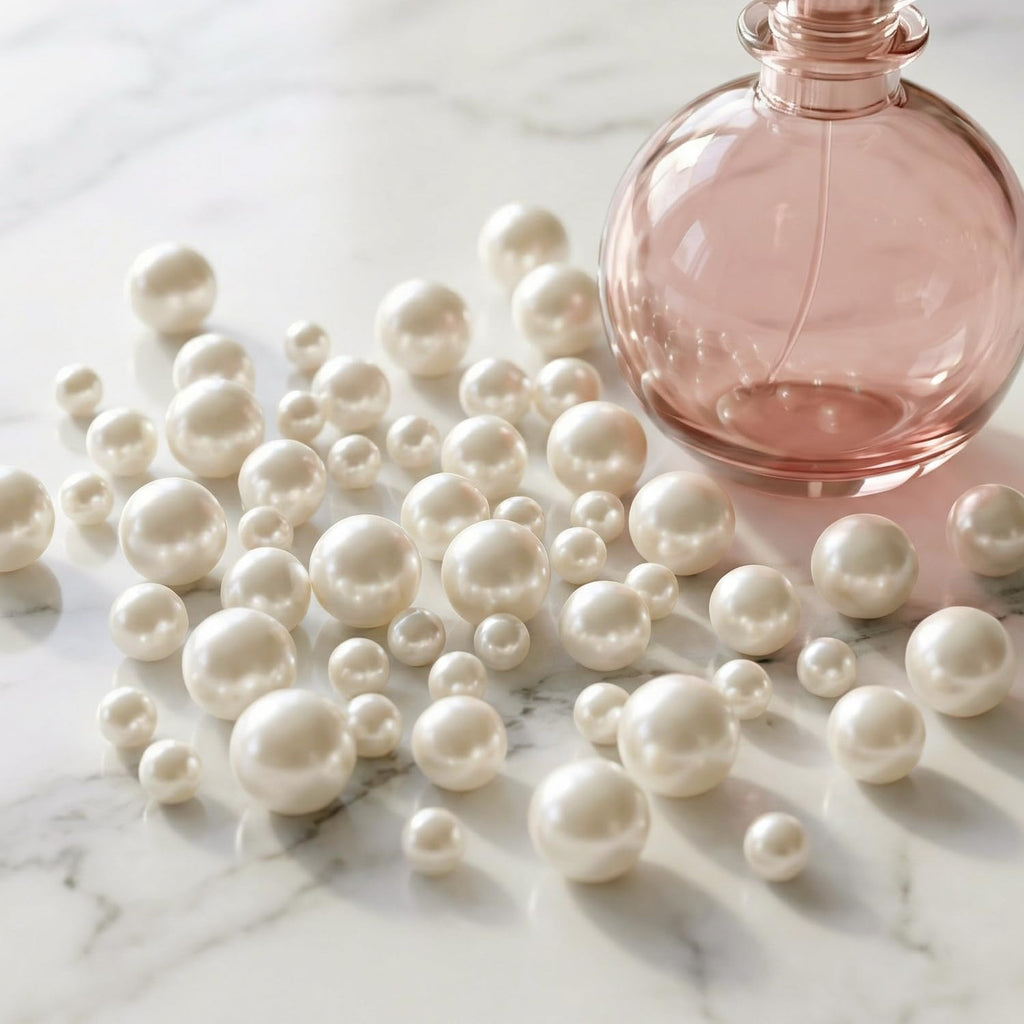 Lifestyle-cat 104pcs Mixed Size Pearls Beads No Holes 8mm, 14mm, 20mm Pearls for Vase Filler, Table Scatter, Wedding, Birthday Party, Home Decoration (Ivory)