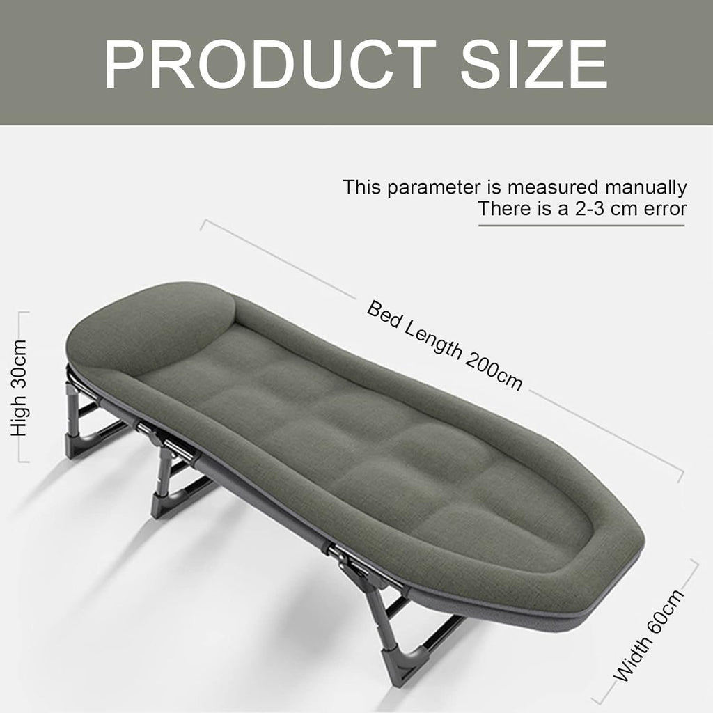 Camping Cot for Adults with Cushion, Portable Folding Camping Cot, 5-Position Folding Chaise Lounge Chairs(B1)