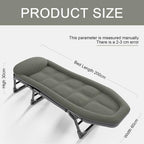 Camping Cot for Adults with Cushion, Portable Folding Camping Cot, 5-Position Folding Chaise Lounge Chairs(B1)