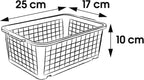 keeeper Storage Basket, Sturdy Plastic (PP), 2.8 l, 25 x 17 x 10 cm, Fred, Transparent-Natural