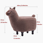 Footstools Animal Footstool Cute Animal Low Stool, Shoe Changing Stool InThe Hall,Home Living Room Sofa Small Coffee Table Ottomans,White-68 * 53cm (Brown 68 * 53cm)