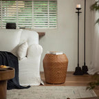 Couch Side Table Home Creative Rattan Drum Stool B& Living Room Sofa Side Table Narrow End
