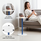 Round Side Table,Modern Corner Drink Coffee Accent End Table for Bedside,Sofa,Living Room, Bedroom,Office,Small Spaces,15.75"x23.6"Inch
