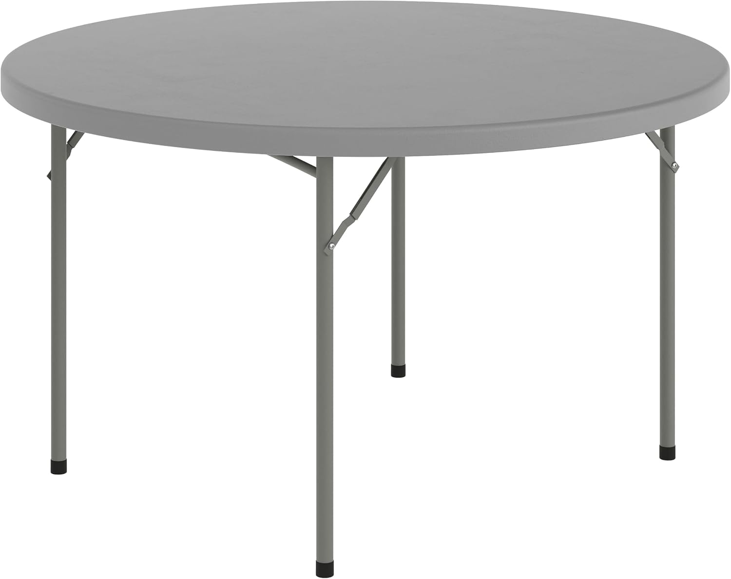 Flash Furniture Kathryn 4' Round Plastic Folding Event Table for Parties and Trade Shows, Portable Indoor/Outdoor Event Banquet Table, Granite Dark Gray