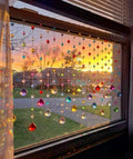 Crystal Beaded Curtain, 20 Strands Acrylic Multicolor String Beads for Doorways and Windows, String Room Divider (Classic Rainbow)