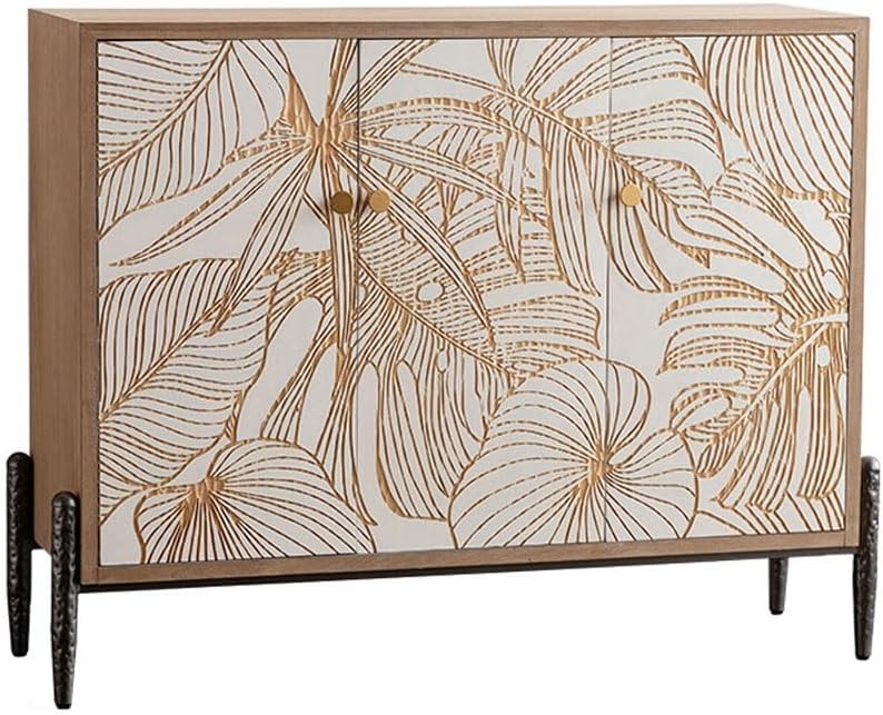 Entryway Cabinet Retro Carved Living Room Decoration Porch Cabinet Home Fashion Dining Sideboard Kitchen Storage Cabinet Sideboard Storage Cabinet