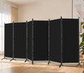 Room Divider-Folding Privacy Screens, 6 ft Partition Room Dividers Wall for Separation, Home, Office, Classroom, Studio (Black, 6 Panel)