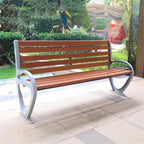Garden Outdoor Benches, Patio Park Benches with Backrests, Cast Aluminium Benches, Leisure Chairs for Porch Garden Poolside Lawn Seat(Small)