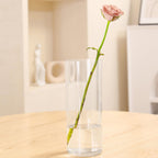 Flower Vase Acrylic Cylinder,7.86" Tall Clear Vase for Centerpieces,Wedding Decorative,Home Décor, Non Breakable Plastic, 3.94" x 7.86" Tall Round - Clear