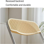 2 Pack Black Folding Chair Indoor Outdoor Portable Stackable Seat with Steel Frame for Office Wedding Picnic Kitchen Dining(Capacity 200 pounds)