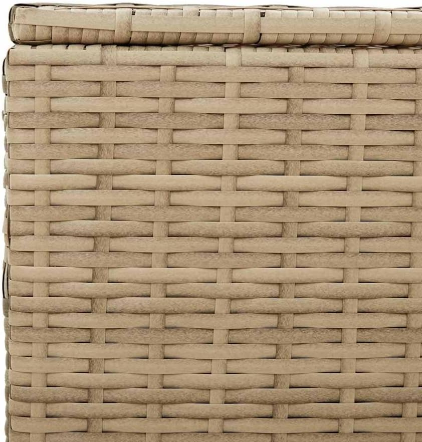 Garden Storage Box Outdoor 50.2 Gal Resin Wicker Bench with Lid and Lockable Seat for Patio, Deck, Backyard, and Porch Cushion Organizer Weather Resistant