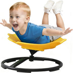 Sensory Spinning Chair for Kids with Autism & ADHD, Swivel Chair for Indoor/Outdoor Use, Sit and Spin Toys, Fish-Shaped Sensory Chairs for Autistic Children, Training Body Coordination (Yellow)
