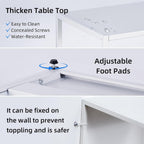 71 Inch Metal Console Table with 8 Storage Shelves,Extra Long Entryway Table,Narrow Sofa Table,Hallway Table for Entrances to Corridor, Foyer,Living Room (White, 70.87×11.81×31.5in)