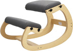 Ergonomic Kneeling Chair,Adjustable Height Rocking Knee Chair Posture Chair Thickened Wood Student Studying Upright Posture Chair,258lbs Capacity Rocking Knee Chair for Home Office Gift 1 Set