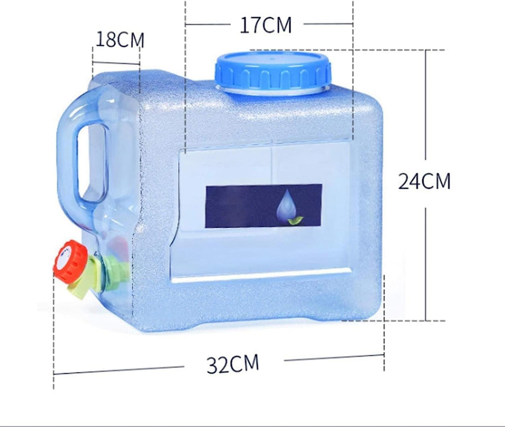 Generic 8 L Camping Water Tank with Faucet, Portable Water Storage Container with Tap for Outdoor Camping Hiking Car Travel Home Emergency Use (8L)