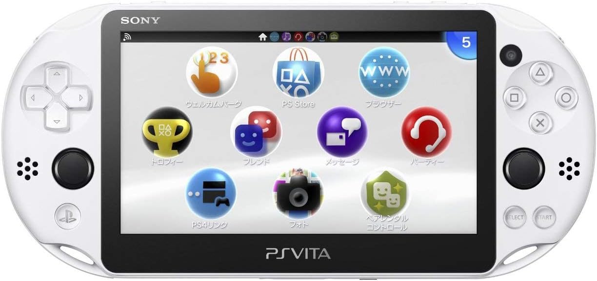 Sony Playstation Vita Wi-Fi 2000 Series with AC Adapter and Silicon Joystick Covers (Renewed) (Glacier)