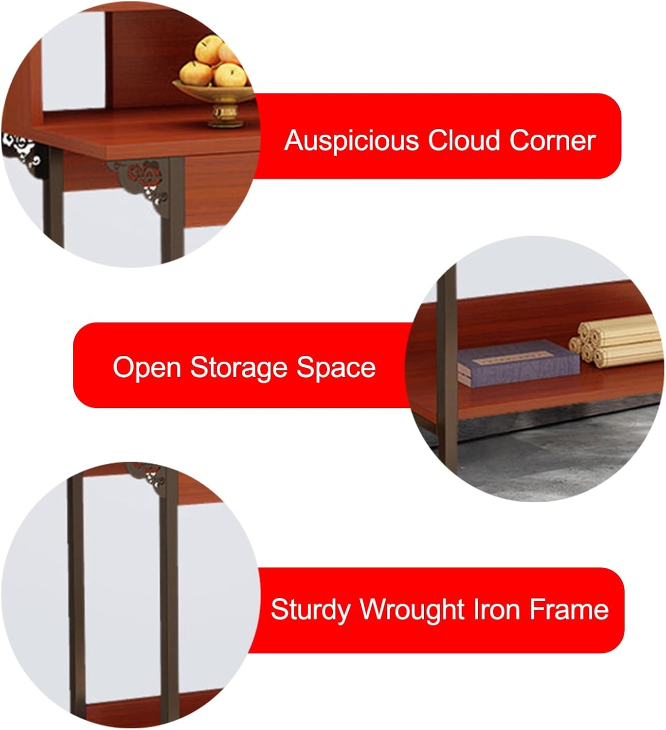 3-Tier Meditation Table, Personal Shrine Altar, Prayer Stand Riser for Home Decor in Living Room, Bedroom, Office, Bathroom