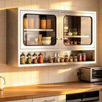 ZZV Kitchen Wall Cabinet, Stainless Steel Wall Mounted Cabinet with Adjustable Shelves, Industrial Wall Storage Cabinet for Garage, Warehouse, No Assembly Required, 11.82D x 39.37W x 27.56H in