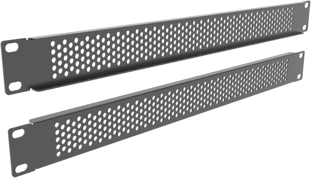 5 Pack 1U Venting Blank Panel - Steel Blank Rack Mount Panel Spacer for 19in Server Rack Cabinet or Enclosure, Black (1UVBP5PC)