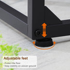 AMHANCIBLE C Shaped End Tables Set of 2, Couch Side Tables that Slide Under Sofa, Slim TV Trays for Living Room and Bedroom, Narrow Space Saving Laptop Workstation, Dark Grey HET02BDG