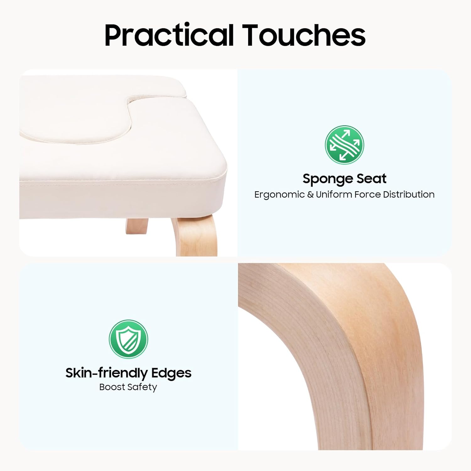 Headstand Bench ,Yoga Headstand Bench for Beginners,Feet Up Trainer Headstand Stool,Comfort Sponge Pad Yoga Headstand Chair,Sturdy Handmade Structure for Yoga Room Bedroom Office, 440lb Capacity ﻿